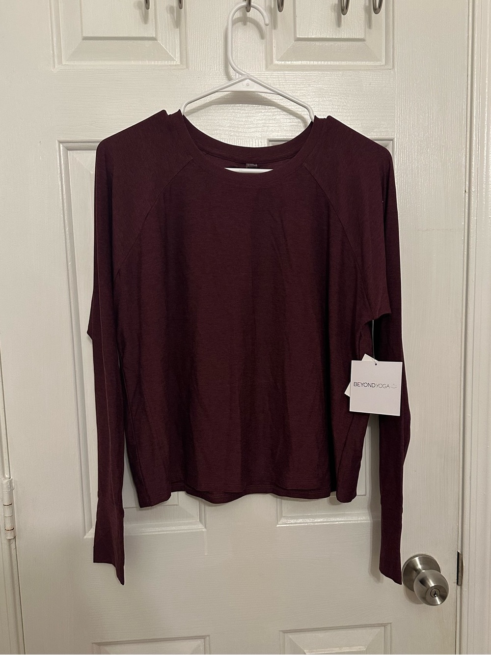 Beyond Yoga Long-Sleeve in Deep Plum